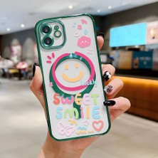 Ucuc iPhone 12 Uyumlu Şeffaf Arka Yüzeyli Manyetik Darbeye Dayanıklı Silikon Kılıf