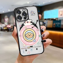 Ucuc iPhone 15 Pro Max Uyumlu Şeffaf Arka Yüzeyli Manyetik Darbeye Dayanıklı Silikon Kılıf