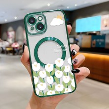 Ucuc iPhone 15 Uyumlu Şeffaf Arka Yüzeyli Manyetik Darbeye Dayanıklı Silikon Kılıf