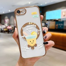 Ucuc iPhone 7/8/se 2020 2022 Uyumlu Şeffaf Arka Yüzeyli Manyetik Darbeye Dayanıklı Silikon Kılıf