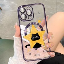 Ucuc iPhone 14 Pro Uyumlu Şeffaf Arka Yüzeyli Manyetik Darbeye Dayanıklı Silikon Kılıf