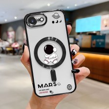 Ucuc iPhone 16E Uyumlu Şeffaf Arka Yüzeyli Manyetik Darbeye Dayanıklı Silikon Kılıf