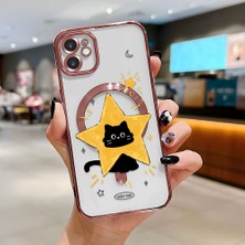 Ucuc iPhone 11 Uyumlu Şeffaf Arka Yüzeyli Manyetik Darbeye Dayanıklı Silikon Kılıf