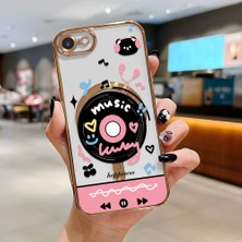 Ucuc iPhone 7/8/se 2020 2022 Uyumlu Şeffaf Arka Yüzeyli Manyetik Darbeye Dayanıklı Silikon Kılıf