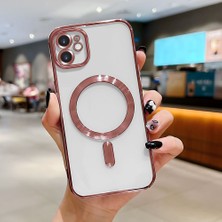 HONTINGA iPhone 11 ile Uyumlu Şeffaf Magsafe Wireless Kılıfı Düşüme Önleyici Basitlik Anti Düşme Kamera Korumali Yumuşak Silikon Telefon Kılıfı Kadın ve Erkek Için Uygundur K7-2000