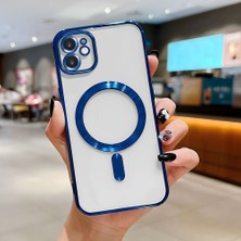 HONTINGA iPhone 11 ile Uyumlu Şeffaf Magsafe Wireless Kılıfı Düşüme Önleyici Basitlik Anti Düşme Kamera Korumali Yumuşak Silikon Telefon Kılıfı Kadın ve Erkek Için Uygundur K7-2000