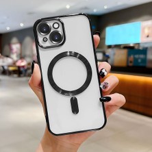 HONTINGA iPhone 15 ile Uyumlu Şeffaf Magsafe Wireless Kılıfı Düşüme Önleyici Basitlik Anti Düşme Kamera Korumali Yumuşak Silikon Telefon Kılıfı Kadın ve Erkek Için Uygundur K7-2000
