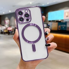 HONTINGA iPhone 15 Pro Max ile Uyumlu Şeffaf Magsafe Wireless Kılıfı Düşüme Önleyici Basitlik Anti Düşme Kamera Korumali Yumuşak Silikon Telefon Kılıfı Kadın ve Erkek Için Uygundur K7-2000