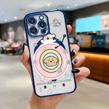 Ucuc iPhone 15 Pro Max Uyumlu Şeffaf Arka Yüzeyli Manyetik Darbeye Dayanıklı Silikon Kılıf