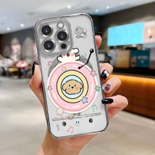 Ucuc iPhone 16 Pro Uyumlu Şeffaf Arka Yüzeyli Manyetik Darbeye Dayanıklı Silikon Kılıf