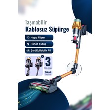 Ensiga Araç Içi Şarjlı ve Katlanabilir 40KPA LCD Ekranlı 650W Gücünde Toz Işıklı Dikey Süpürge