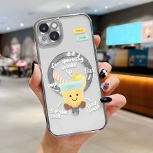 Ucuc iPhone 14 Plus Uyumlu Şeffaf Arka Yüzeyli Manyetik Darbeye Dayanıklı Silikon Kılıf