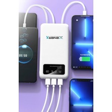 Ethab Ticaret Enerx ENR-P20DC 20000 Mah 2.1 Amper Dahili Kablolu Powerbank Siyah (4457)