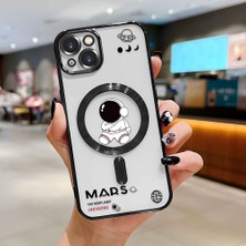 Ucuc iPhone 13 Uyumlu Şeffaf Arka Yüzeyli Manyetik Darbeye Dayanıklı Silikon Kılıf