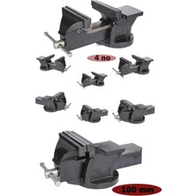 Moonshop Pro Çelik Kol 100 mm Özel Alışımlı Paslanmaz Dövme Çelik Sabit Tezgah Masa Mengenesi Işkence.