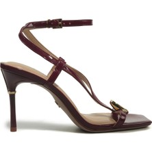 Nine West Ealen 6fx Bordo Kadın Topuklu Sandalet
