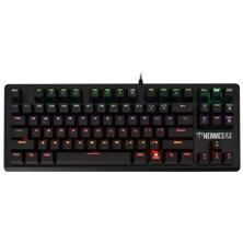 Fantastik Store Gamdıas Hermes-E2, USB Kablolu, Ingilizce,  Rainbow Backlight, Blue Mekanik Switch, Gaming Klavye