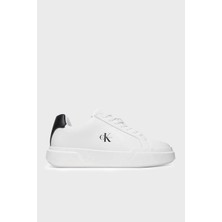 Calvin Klein Logolu Deri Sneaker Ayakkabı YW0YW0194706X Bayan Ayakkabı YW0YW01947 06X