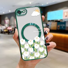 Ucuc iPhone 7/8/se 2020 2022 Uyumlu Şeffaf Arka Yüzeyli Manyetik Darbeye Dayanıklı Silikon Kılıf