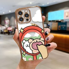 Ucuc iPhone 14 Pro Uyumlu Şeffaf Arka Yüzeyli Manyetik Darbeye Dayanıklı Silikon Kılıf