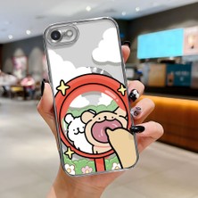 Ucuc iPhone 7/8/se 2020 2022 Uyumlu Şeffaf Arka Yüzeyli Manyetik Darbeye Dayanıklı Silikon Kılıf