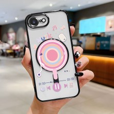 Ucuc iPhone 16E Uyumlu Şeffaf Arka Yüzeyli Manyetik Darbeye Dayanıklı Silikon Kılıf