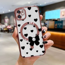 Ucuc iPhone 11 Uyumlu Şeffaf Arka Yüzeyli Manyetik Darbeye Dayanıklı Silikon Kılıf