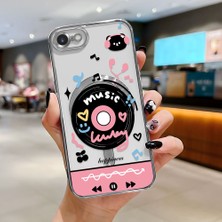 Ucuc iPhone 7/8/se 2020 2022 Uyumlu Şeffaf Arka Yüzeyli Manyetik Darbeye Dayanıklı Silikon Kılıf