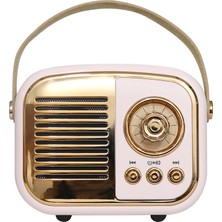 Fantastik Store Mıkado MD-24BT, Echoes, Pembe, 3W, Taşınabilir, Usb/tf Kart/bluetooth, 800MAH, Klasik Retro Müzik Kutusu