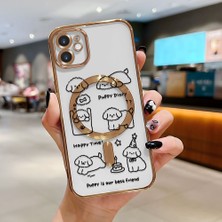 HONTINGA iPhone 11 ile Uyumlu Şeffaf Magsafe Wireless Kılıfı Düşüme Önleyici Basitlik Anti Düşme Kamera Korumali Köpek Desen Yumuşak Silikon Telefon Kılıfı Kadın ve Erkek Için Uygundur K7-2095