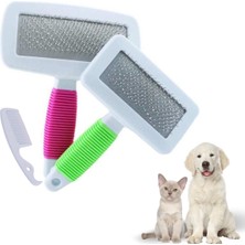 Ethab Ticaret Kedi Köpek Telli Küçük Boy Tüy Bakım Seti Evcil Hayvan Tarama Fırçası (4457)