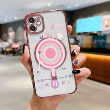 Ucuc iPhone 11 Uyumlu Şeffaf Arka Yüzeyli Manyetik Darbeye Dayanıklı Silikon Kılıf