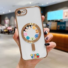 HONTINGA iPhone 8 ile Uyumlu Şeffaf Magsafe Wireless Kılıfı Düşüme Önleyici Basitlik Anti Düşme Kamera Korumali Karikatür Desen Yumuşak Silikon Telefon Kılıfı Kadın ve Erkek Için Uygundur K7-2109