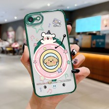 Ucuc iPhone 7/8/se 2020 2022 Uyumlu Şeffaf Arka Yüzeyli Manyetik Darbeye Dayanıklı Silikon Kılıf