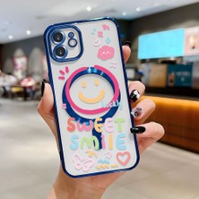 Ucuc iPhone 12 Uyumlu Şeffaf Arka Yüzeyli Manyetik Darbeye Dayanıklı Silikon Kılıf