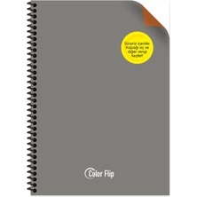 Keskin Color Keskin A4 Çizgili Pp Kapak Çift Renkli Spiralli Defter - Gri