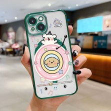 Ucuc iPhone 15 Uyumlu Şeffaf Arka Yüzeyli Manyetik Darbeye Dayanıklı Silikon Kılıf