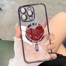 Ucuc iPhone 16 Pro Max Uyumlu Şeffaf Arka Yüzeyli Manyetik Darbeye Dayanıklı Silikon Kılıf