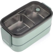 Vagonlife Beslenme Kutusu Iki Katlı - Paslanmaz Çelik - 1400ML Lunch Box