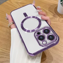 HONTINGA iPhone 15 Pro ile Uyumlu Şeffaf Magsafe Wireless Kılıfı Düşüme Önleyici Basitlik Anti Düşme Kamera Korumali Yumuşak Silikon Telefon Kılıfı Kadın ve Erkek Için Uygundur K7-2000