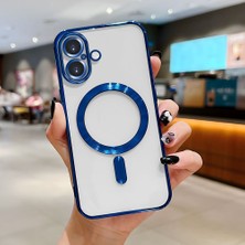 HONTINGA iPhone 16 ile Uyumlu Şeffaf Magsafe Wireless Kılıfı Düşüme Önleyici Basitlik Anti Düşme Kamera Korumali Yumuşak Silikon Telefon Kılıfı Kadın ve Erkek Için Uygundur K7-2000