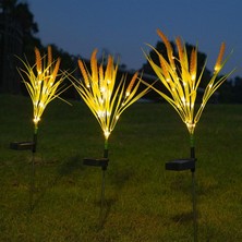 Mubx 2 Adet Solar Güneş Enerjili Buğday Başak Desenli Aydınlatma Bahçe Aydınlatma,saksı Işığı