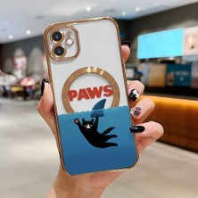 Ucuc iPhone 11 Uyumlu Şeffaf Arka Yüzeyli Manyetik Darbeye Dayanıklı Silikon Kılıf