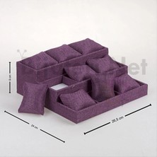 Aesco 3 Basamaklı Keten Kumaş Yastıklı Stand