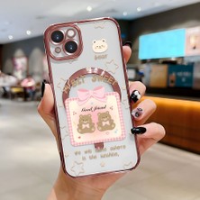Ucuc iPhone 14 Plus Uyumlu Şeffaf Arka Yüzeyli Manyetik Darbeye Dayanıklı Silikon Kılıf