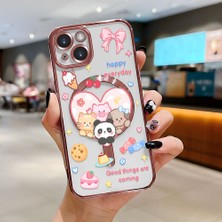 Ucuc iPhone 14 Uyumlu Şeffaf Arka Yüzeyli Manyetik Darbeye Dayanıklı Silikon Kılıf