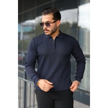 Nnstartshopping  Erkek Selanik Örme Yakalı Uzun Kollu Triko