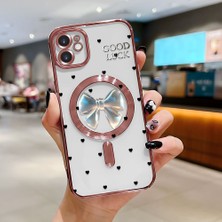 Ucuc iPhone 11 Uyumlu Şeffaf Arka Yüzeyli Manyetik Darbeye Dayanıklı Silikon Kılıf