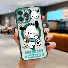 Ucuc iPhone 14 Pro Uyumlu Şeffaf Arka Yüzeyli Manyetik Darbeye Dayanıklı Silikon Kılıf