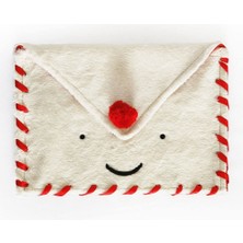 Alesta Home Alesta Home Yılbaşı Temalı Kırmızı Ponpon Süslemeli Pelüş Dekoratif Cüzdan 15x22 cm CZD001